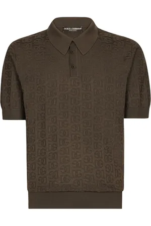 Dolce & Gabbana Polo en soie à logo en jacquard