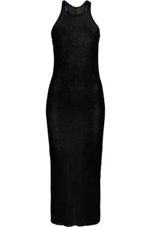 Rick Owens Robe mi-longue nervurée