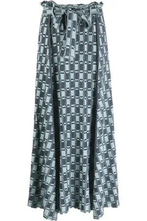Kenzo Jupe longue en maille à motif monogrammé