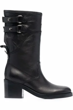 Buttero Bottes en cuir à boucle