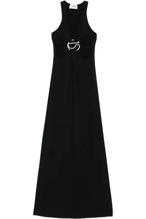 COPERNI Robe longue à découpe logo C
