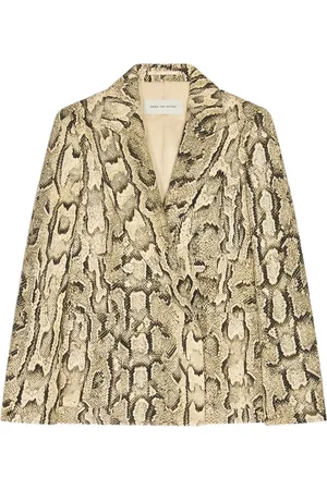DRIES VAN NOTEN Blazer en jacquard à boutonnière croisée