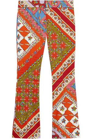Puccini Pantalon évasé à imprimé Festa