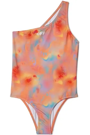 OFF-WHITE Maillot de bain asymétrique à imprimé tie-dye