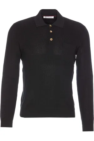 Brunello Cucinelli Polo en maille à design nervuré