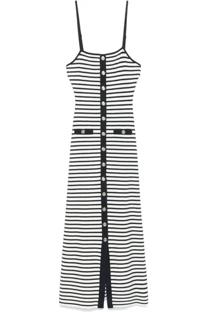 Maje Robe mi-longue à rayures