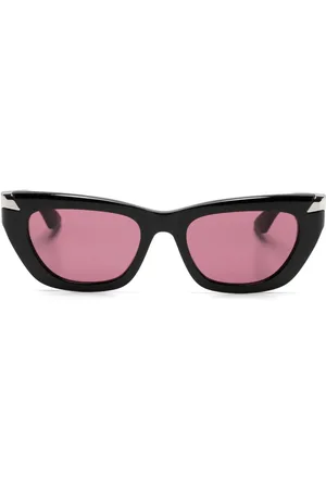 Alexander McQueen Lunettes de soleil à logo gravé