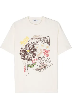 Msgm T-shirt en coton à logo imprimé