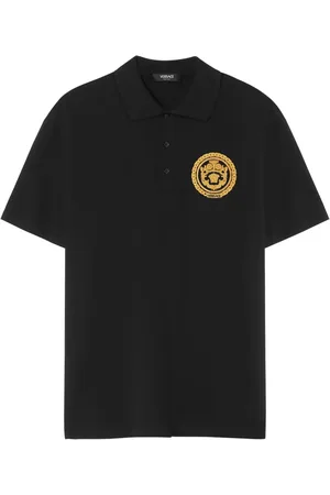VERSACE Polo à broderie Chain Crest