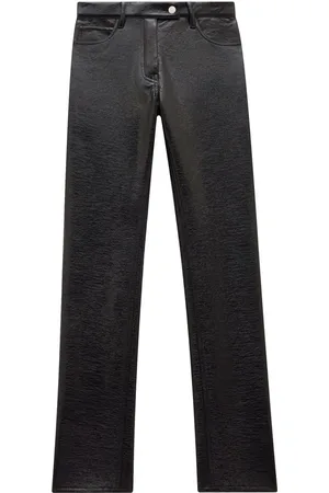Courrèges Pantalon en vinyle à coupe droite