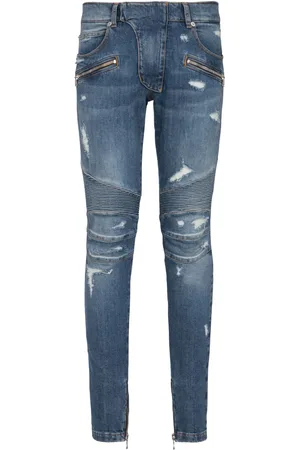 Balmain Jean skinny à effet usé