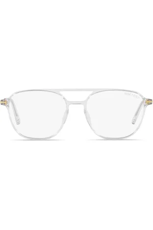 Tom Ford Lunettes de soleil à monture pilote transparente