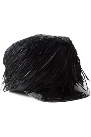 Prada Casquette gavroche à détails de plumes