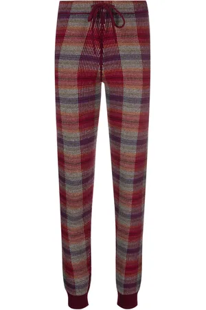 Barrie Pantalon en maille à carreaux