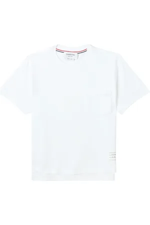 Thom Browne T-shirt en coton à détail tricolore