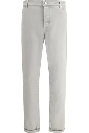 Brunello Cucinelli Pantalon droit à appliqué