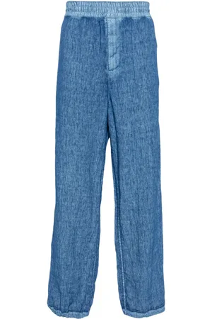 Burberry Pantalon en lin à coupe droite