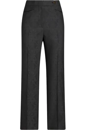 Etro Pantalon à fleurs en jacquard