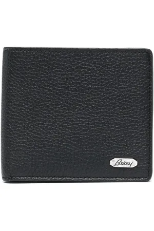 BRIONI Portefeuille en cuir à plaque logo
