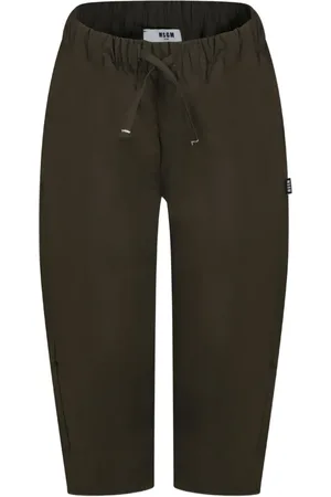 Msgm Pantalon à taille à lien de resserrage