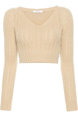 Max Mara Pull crop en maille ajourée
