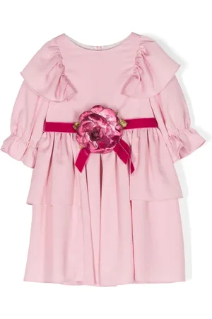 PATACHOU Robe volantée à fleurs appliquées