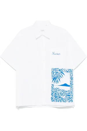 LANEUS Chemise à logo imprimé