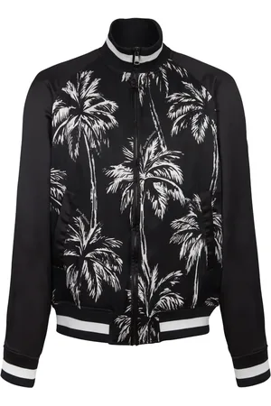 Balmain Veste bomber à imprimé palmier
