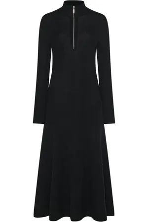 ROSETTA GETTY Robe en maille nervurée à fermeture zippée