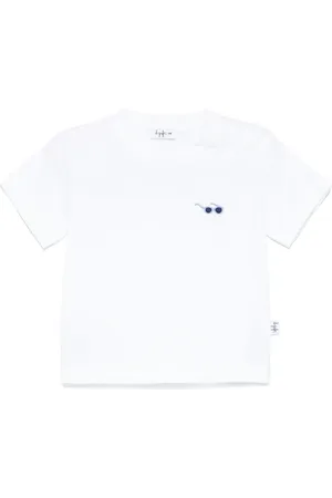 Il gufo T-shirt en jersey à broderies