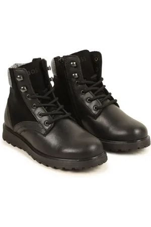 HUGO BOSS Bottines en cuir à lacets