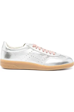 santoni Baskets en cuir à logo embossé