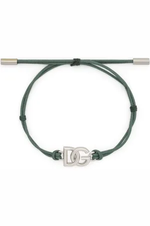 Dolce & Gabbana Bracelet en cordes à breloque logo DG