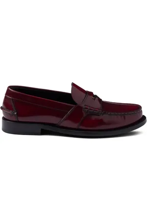 Prada Mocassins en cuir à effet brossé