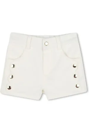 Chloé Short en jean à bords festonnés