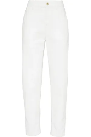 Brunello Cucinelli Jean fuselé Monili à taille haute