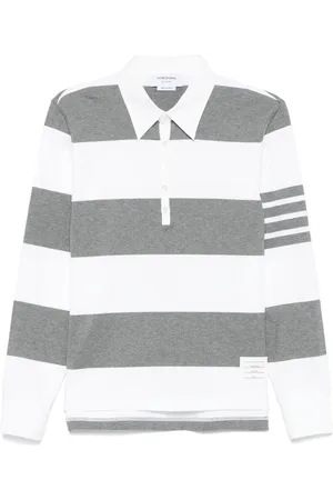 Thom Browne Polo rayé à manches longues