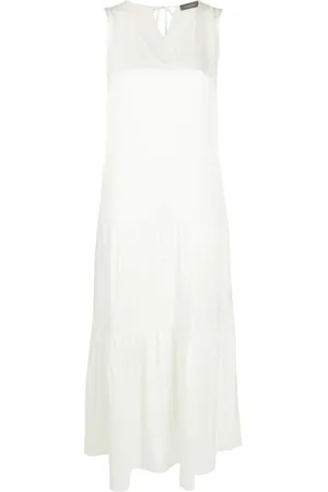 LORENA ANTONIAZZI Robe longue sans manches à col v