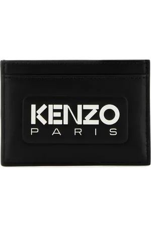 Kenzo Porte-cartes en cuir à logo imprimé