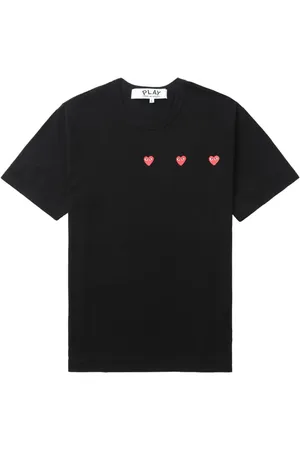 Comme des Garçons T-shirt Triple Hearts en coton