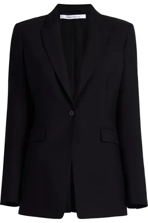 Another Tomorrow Blazer en mérinos à simple boutonnage