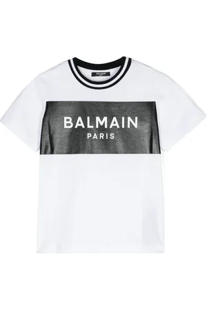 Balmain T-shirt en coton à logo imprimé