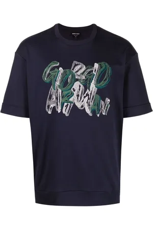 Giorgio Armani T-shirt en coton à logo imprimé