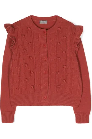 Il gufo Cardigan en laine vierge à col rond