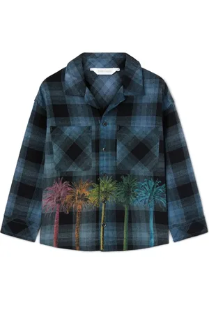Palm Angels Chemise en flanelle à carreaux