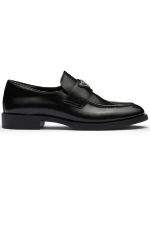 Prada Mocassins en cuir à logo triangle