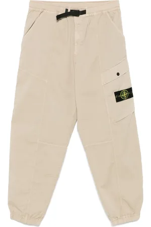 Stone Island Pantalon cargo à patch Compass