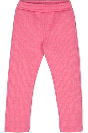 Moschino Pantalon droit à logo en intarsia