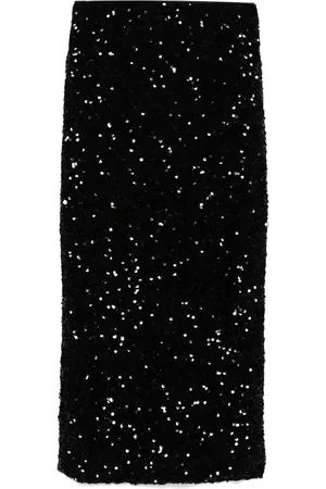 ROTATE Jupe mi-longue à sequins brodés