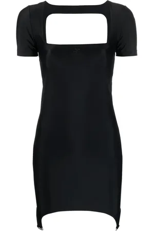 Courrèges Robe courte à encolure carrée